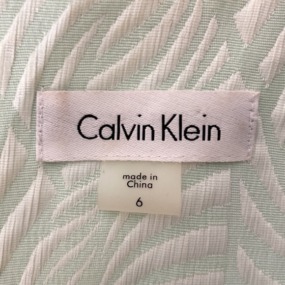 Calvin Klein Zebra print brocade & boucle sheath sleeveless dress Mint size 6 - Picture 3 of 12